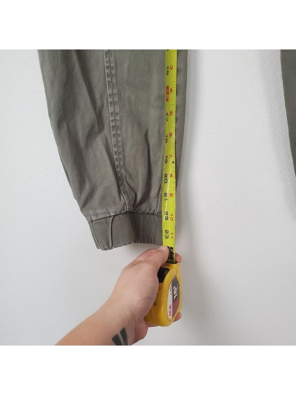 Monkey Ride Olive Green Cargo Pants Women's Size 29 Distressed - Picture 7 of 12